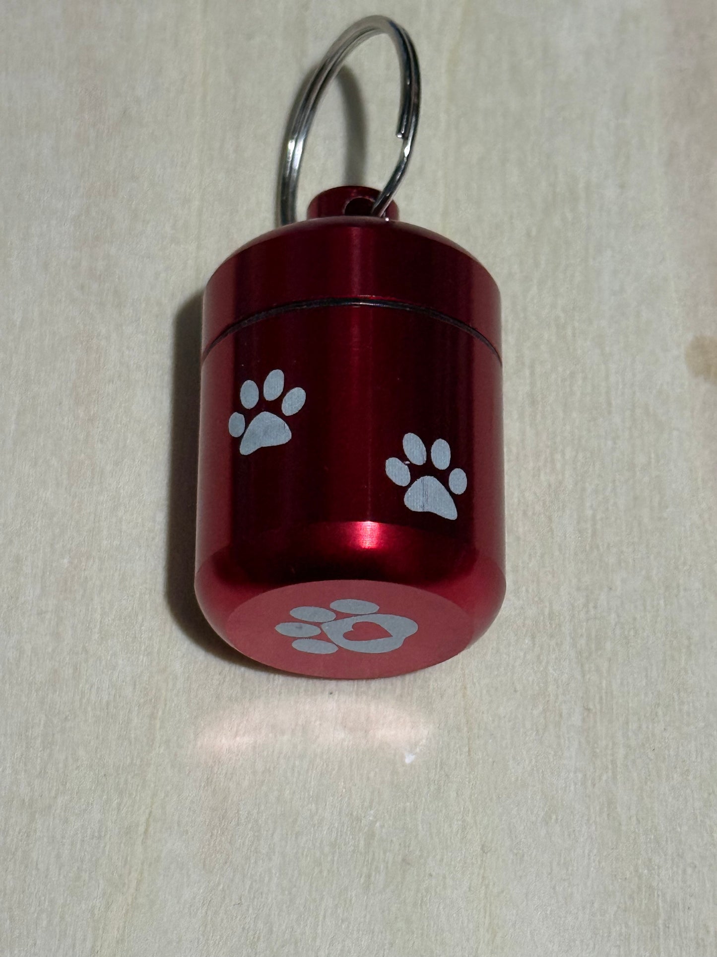 Stash keyring- Barrel Shaped - Pill container- money stash