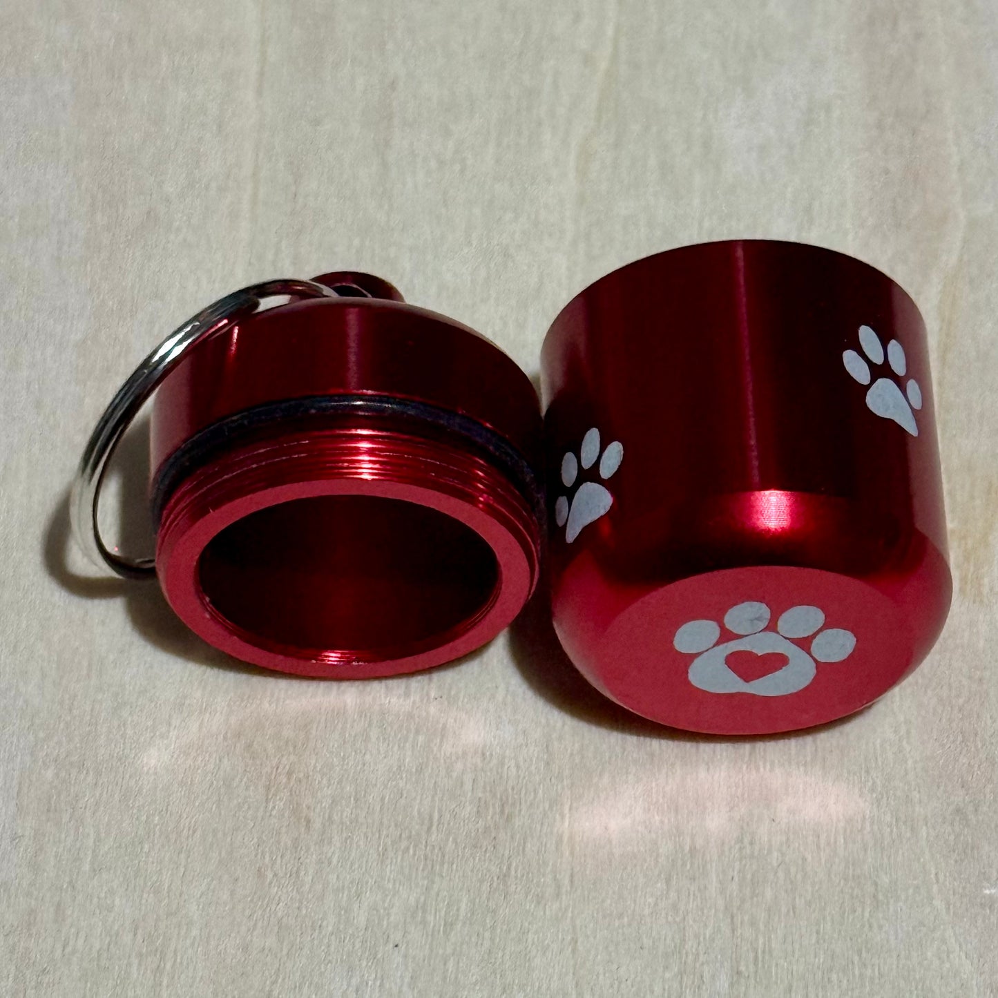Stash keyring- Barrel Shaped - Pill container- money stash