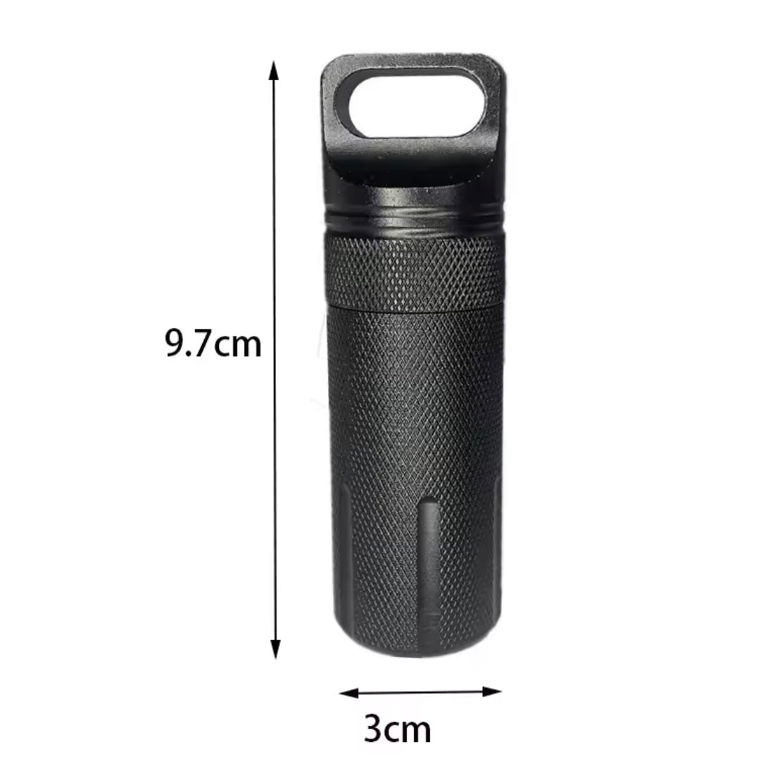 Portable aluminum alloy sealed jar outdoor metal waterproof compartment portable cylindrical keychain pendant