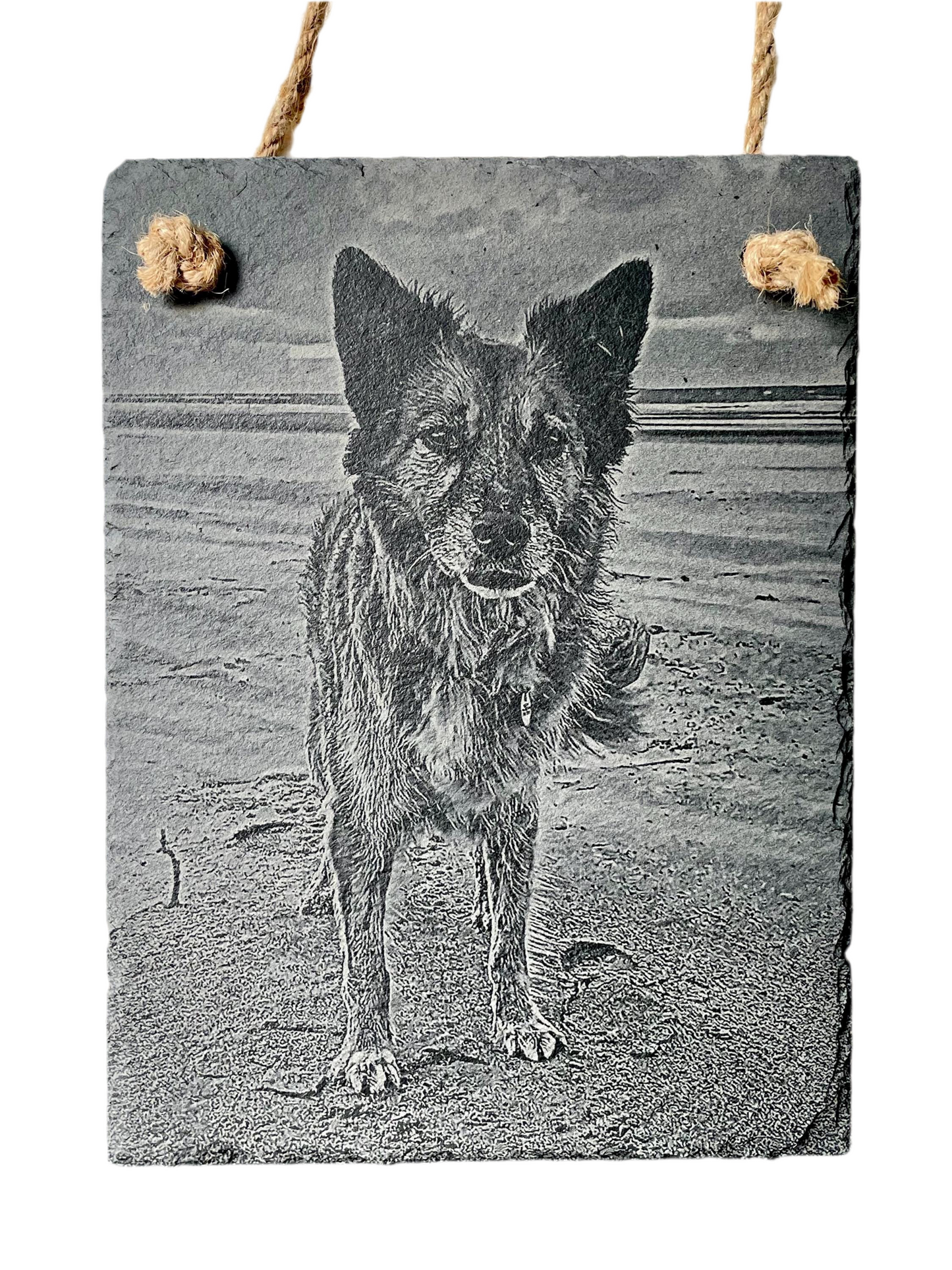 Hanging slates - fully personalised with your photo & Text.